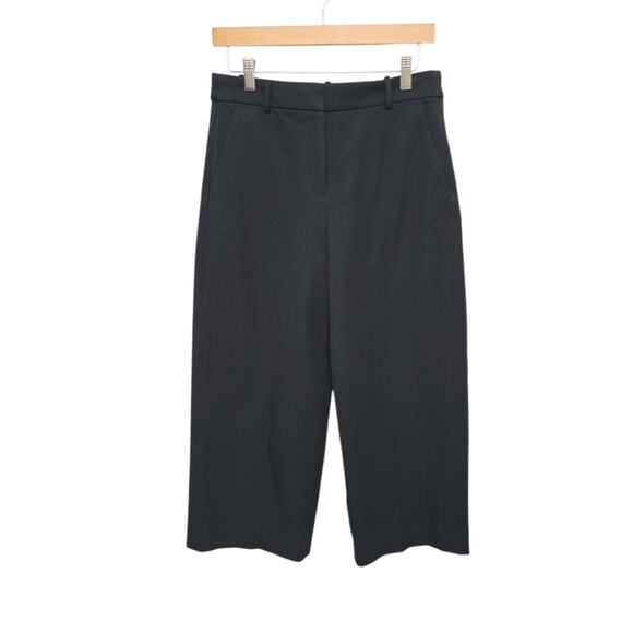 J.Crew Petite Cropped Wide Leg Cropped Chino Pant Black Size 8P CG390 Office - Picture 1 of 9